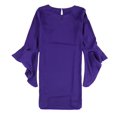 thumbnail image 2 of bar III Womens Ruffled Bell Shift Dress, Purple, Large, 2 of 2