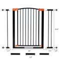 thumbnail image 6 of 36" Tall Extra Wide Dog Gate for Stairs and Doorway, 28"-36.5" Metal Safety Pet Gate with Door for Dogs, No Drill Adjustable Pressure Walk Through Long Dogs Gates for Wide Openings by LAZYLAND (Black), 6 of 7