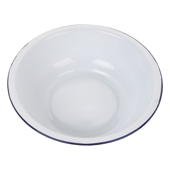 LOLIPPYY Vintage White Enamel Washing Basin - Household Enamel Basin for Daily Use, 1 Piece