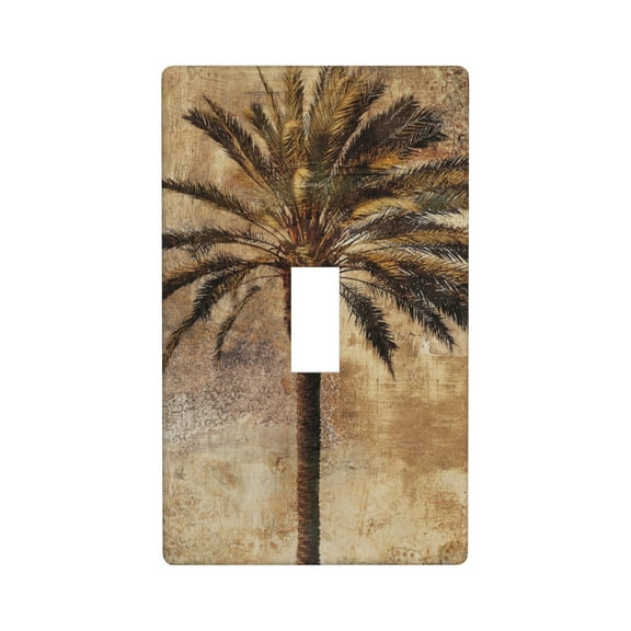 Palm Tree Light Switch Cover Plates Single Toggle Wall Plate, Decorative 1-Gang Christmas Decor Lightswitch Cover