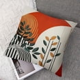 thumbnail image 7 of Boho Summer Pillow Covers  Burnt Orange Tropical Leaf Outdoor Decorative Throw Pillows, Mid Century Abstract Art Farmhouse Decor Pillowcase Cushion Cover for Couch Sofa, 7 of 7