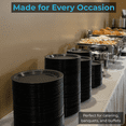 thumbnail image 6 of Choice 7" Black Plastic Plates, Disposable Polystyrene, 125-Pack, 6 of 8