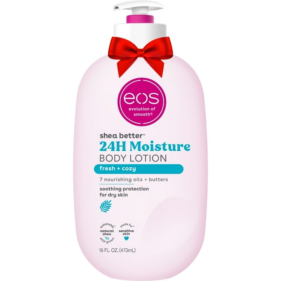 eos Shea Better Body Lotion- Fresh & Cozy, 24H Moisture for Dry Skin, 16 fl oz