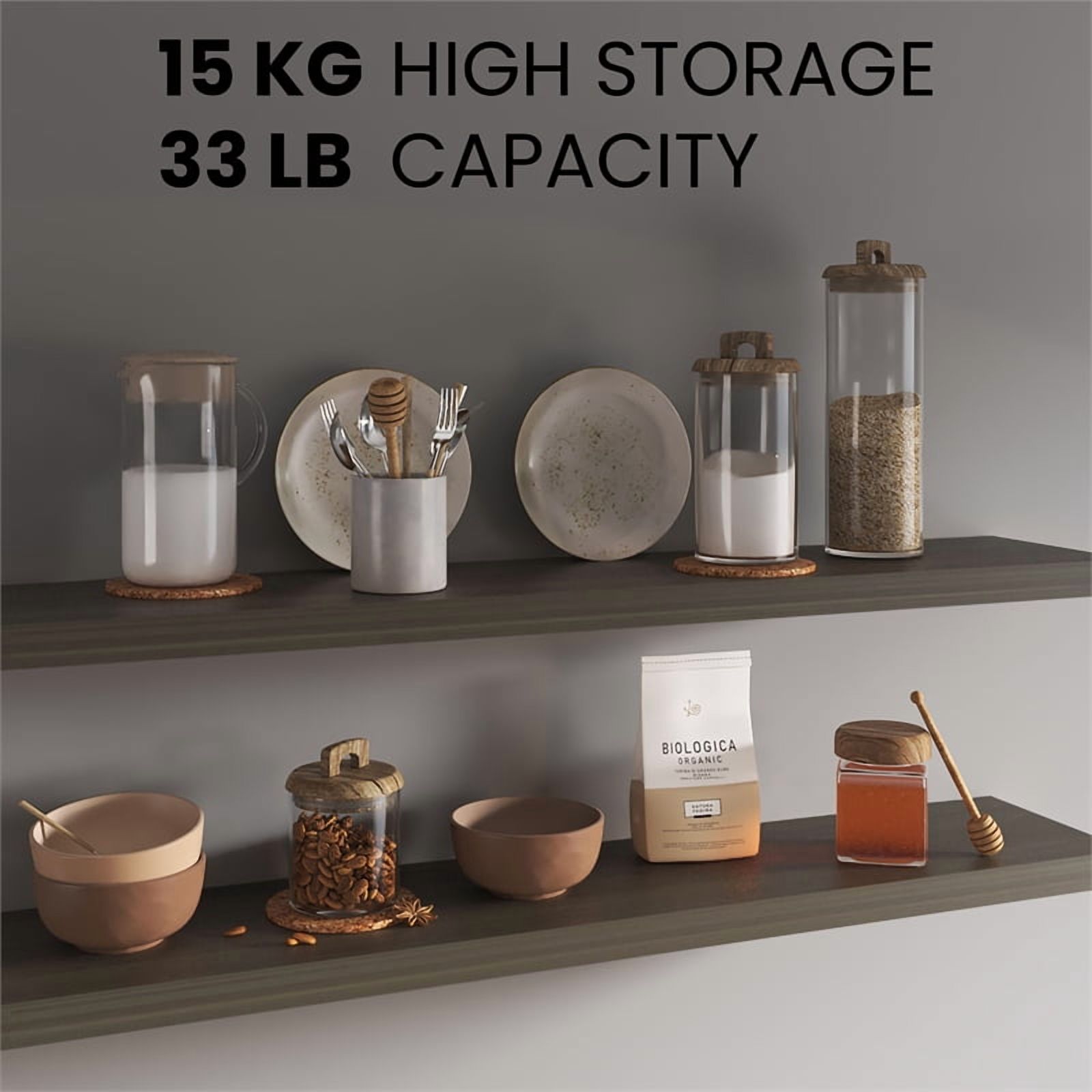 Ecco 47" Wide Floating Shelves Set of 2 Engineered Wood Olive