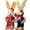 G, variant on Handmade Straw Rabbit Pair, 13.7 Inch Rustic Farmhouse Home Decor, Vintage Style Figurines, A
