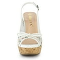 thumbnail image 2 of BLISSFUL STEP Women's Lace Platform Wedges Wedge Heels Sandals, 2 of 6