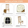 thumbnail image 4 of Pioneer Floral Pattern Seat Covers for Dining Room Chairs Set Of 6,Stretch Printed Washable Chair Seat Cover with Elastic Ties and Button,Removable Waterproof Couch Cushion Covers, 4 of 6