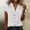 White, variant on Women's Short Sleeve Blouse with Pockets and Turndown Collar