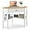Natural & White, variant on POWERSTONE Corner Desk with Drawer & Storage Shelves Small Triangle Writing Table Computer Desk Corner Vanity for Home Office Small Space Natural