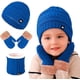 thumbnail image 1 of Juego de Gorro, Bufanda y Guantes de Invierno Bluelander, a Prueba de Viento, Azul, 1 of 4