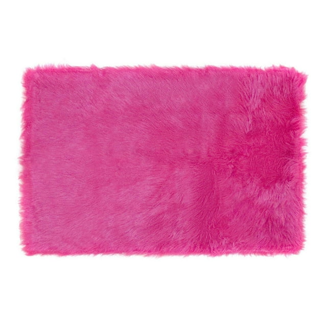 Home Décor Inc. Mainstays Kids Faux Fur Rug – Soft, Vibrant Accent Rug for Bedrooms & Playrooms, 30" x 45"