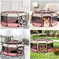 thumbnail image 4 of Octagonal Pet Enclosure, Foldable Dog Cage Cat Kennel, Oxford Bunai Scratch, Dog Cat Maternity Room, Pet Tent, 4 of 12