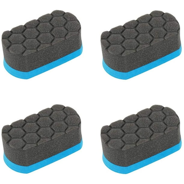4 Pieces Easy Grip Soft Hex Logic Applicator Tire Applicator Tire Shine Applicator Car Detailing
