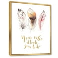 thumbnail image 3 of Designart 'Your Vibe Attracts Your Tribe Ethnic Feathers I' Bohemian & Eclectic Framed Canvas Wall Art Print, 3 of 5