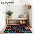 thumbnail image 3 of ODIKA 3'x5' Machine Washable Non-Slip Area Rug, Dynamic Letter Recognition with Movement High Traffic Rug, Black, 689877, 3 of 7
