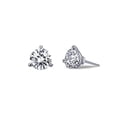 thumbnail image 3 of Lafonn Classic Sterling Silver Platinum Plated Lassire Simulated Diamond Earrings (2.06 CTTW), 3 of 5