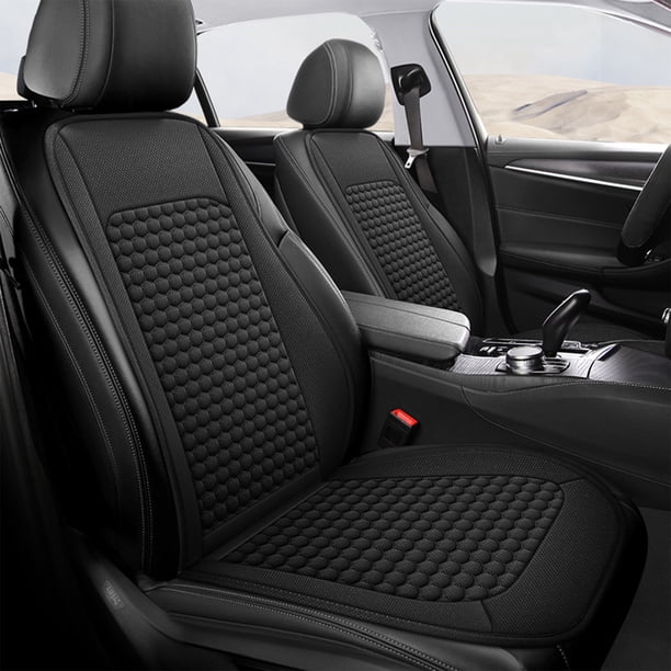 Asiento de coche con respaldo ventilado, cojín fresco cómodo para el verano, adecuado para todas las estaciones, negro