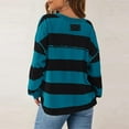 thumbnail image 4 of Ruyang Women's Autumn Oversized Pullover Top 2024 Casual Long Sleeved Striped Soft Shirt Sailor Collar Color Block Flowing Shirt Hoodie Cotton Soft Sweatshirts Women, 4 of 6