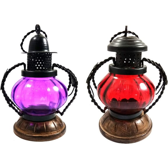 India Meets India Handicraft Ceramic Lanterns Set of 2, Tea Light Holder, Mosaic Candle Holder Home décor, Best Gifting Made by Awarded Indian Artisan