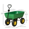 thumbnail image 3 of Outsunny Heavy Duty Garden Dump Cart with 440lbs Capacity and Steel Frame, 3 of 10