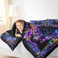 thumbnail image 4 of jejeloiu Spooky Gothic Skeleton Bedding Comforter Set,Halloween Horror Castle Twin Comforter Sets,Happy Halloween Bedding Set For Men Women,Microfiber Bedroom Decor Reversible,2 Pieces, 4 of 8