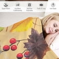 thumbnail image 3 of Nawypu Fall Maple Leaves Autumn Blanket Gifts Ultra Soft Cozy Throw Flannel Blanket, Lightweight Fuzzy Blanket Warm Plush Throw Blankets for Couch, Sofa, Bed, for Teen, 3 of 6