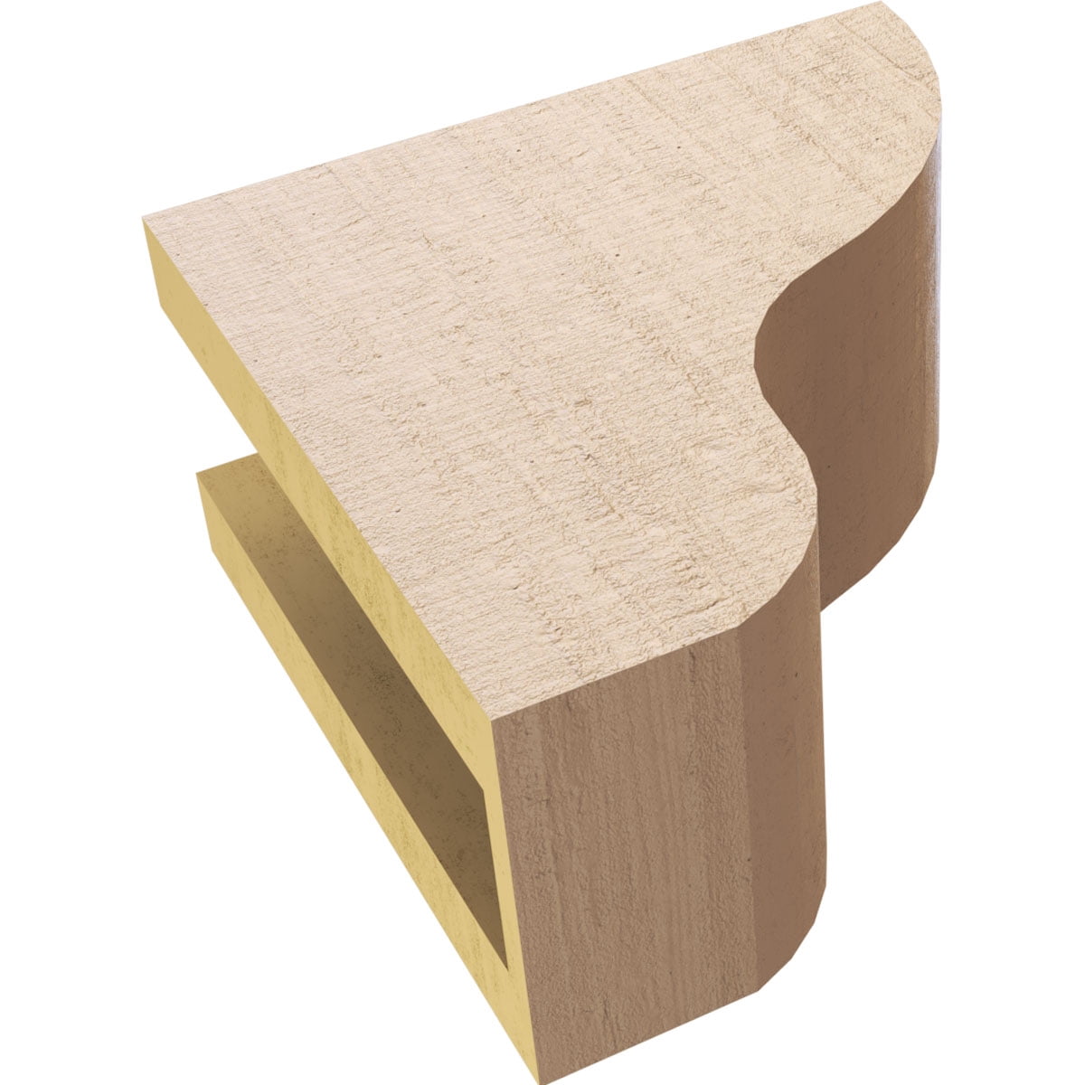 4"W x 8"D x 8"H Classic Greensboro Rough Cedar Woodgrain TimberThane Corbel, Primed Tan