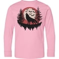 thumbnail image 3 of Inktastic Wolf Howling at the Moon Long Sleeve Youth T-Shirt, 3 of 5