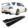 thumbnail image 2 of Ikon Motorsports Side Skirts Extention Universal for 75" x 3.5" JDM Style PU Unpainted Black Rocker Panel Splitter Underbody Spoiler, 2 of 4