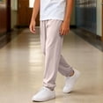 thumbnail image 6 of hengsof Boys Spring Summer Loose Joggers Pants Kids Elastic Waist Solid Color Pull On Cuffed Sweatpants 3-16 Years, 6 of 8