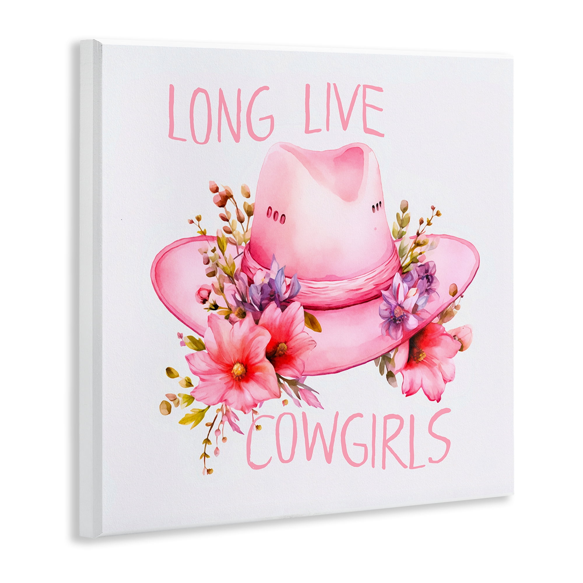 Stupell Industries Long Live Cowgirls Plants & Flowers Painting Unframed Art Print Wall Art, 12 x 12