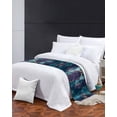 thumbnail image 3 of Xipuska Blue Purple Marble Bed Runners for Twin Size Bed, Decorative Bed Throws for Foot of Bed, Modern Abstract Gradient Texture Bed Runner Sofa Throw Bedding Scarf Protector Slipcover for Bedroom, 3 of 6