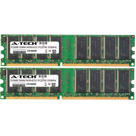 Pc 2700 Sdram Dimm Memory 1GB Kit 2x 512MB Modules PC2700 333MHz NON-ECC DDR DIMM Desktop 184-pin Memory Ram ()