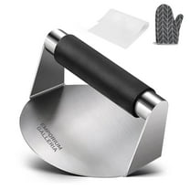 EMPORIUM GALLERIA 5.5-inch Non-Stick Hamburger Patty Maker with Cotton Glove and Greaseproof (20) Paper