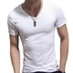 thumbnail image 2 of New Men T Shirt Tops V Neck Short Sleeve Tees Men s Fashion Fitness Hot T-shirt For Male Size 5XL, 2 of 5