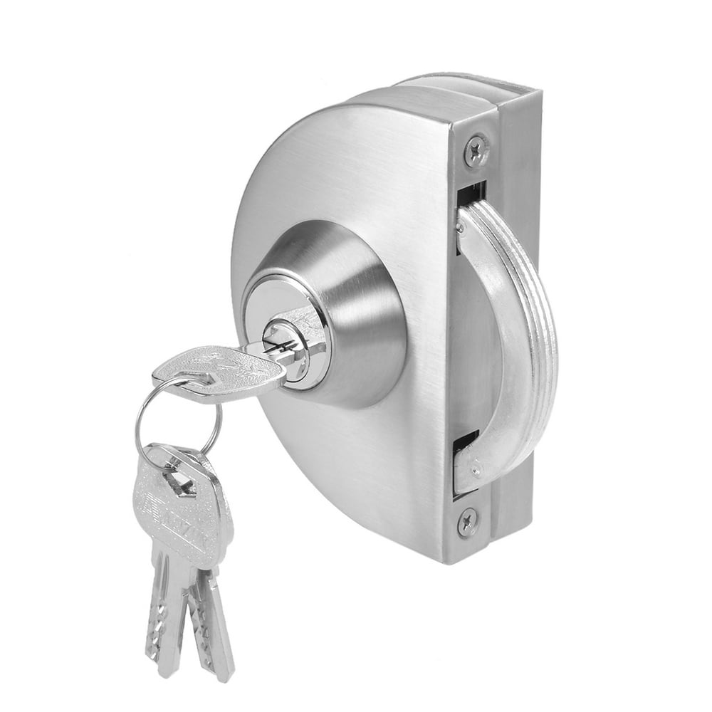 10mm12mm Glass Door Single Latch Lock Stainless Steel Brushed Finish
