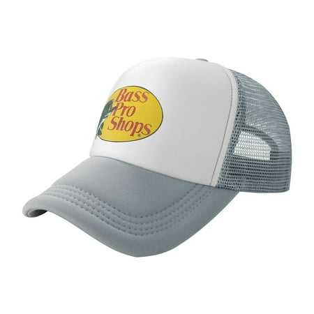Bass pro shop Trucker Hats Gray One Size Adjustable Snapback Hat 