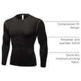 thumbnail image 5 of Alpinario Men's Long Sleeve Compression Shirt Quick Dry Athletic Baselayer for Running Training, Black, 2XL, 5 of 10