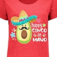 thumbnail image 4 of Inktastic Happy Cinco De Mayo Avocado in Sombrero Women's Plus Size T-Shirt, 4 of 5