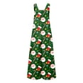thumbnail image 6 of Jumpsuits for Women Christmas Print Button Front with Pocket Rompers for Women,Green,S, 6 of 6