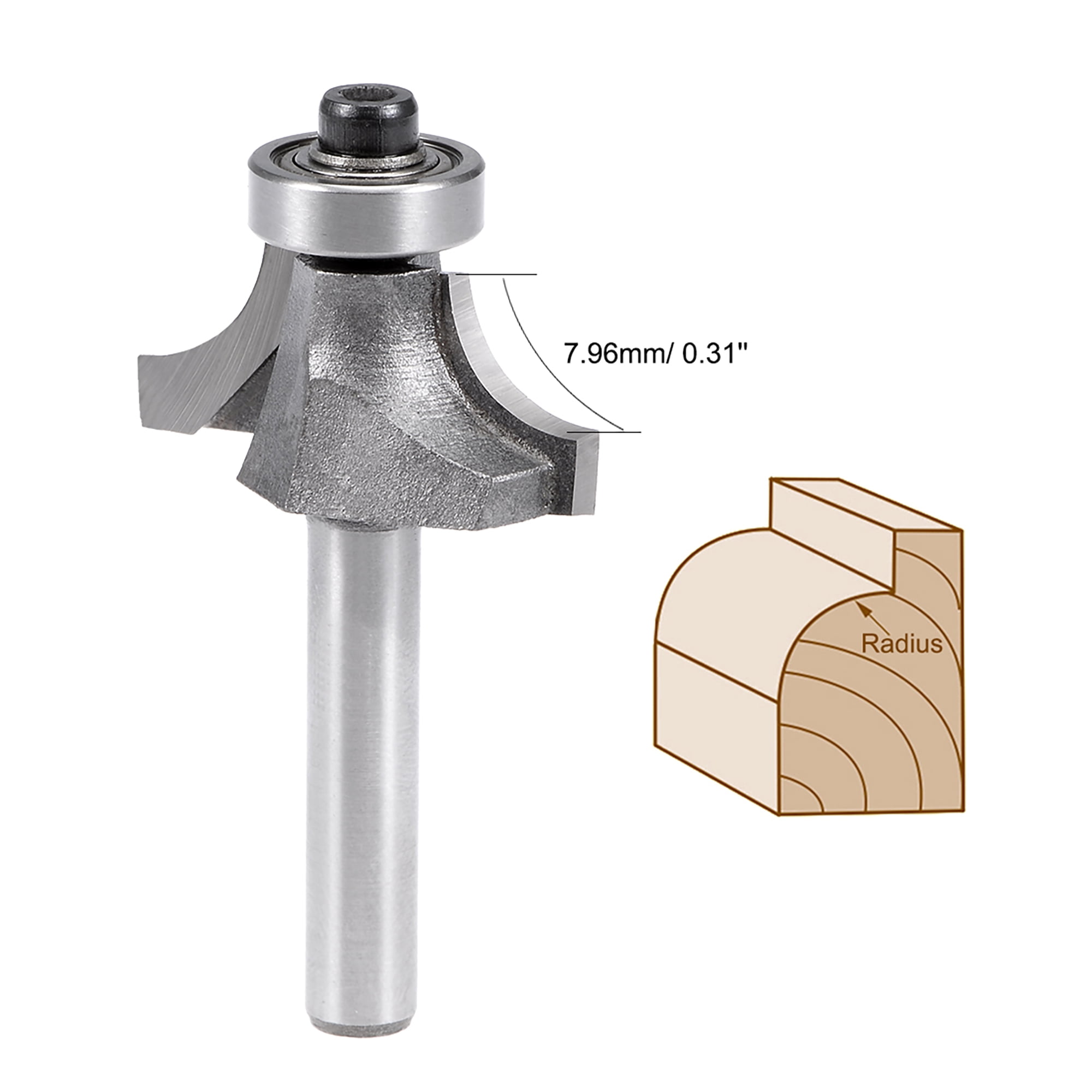 Router Bit 1 4 Shank 5 8 Inch Dia Round Corner Tungsten Steel Walmart Com