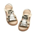 thumbnail image 3 of ESTINE Toddler Girl Open Toe Lightweight Summer Female Casual Dress Sandals - Gold 8M, 3 of 5