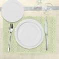 thumbnail image 3 of Ambesonne Nature Place Mats Set of 4, Geometric Spring Leaves, Standard Size, Green White, 3 of 6