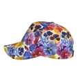 thumbnail image 5 of Balery Baseball Cap Adjustable Size for Running Workouts and Outdoor Activities All Seasons Dad Hat(The Garden Tricolor Pansy Flower), 5 of 8