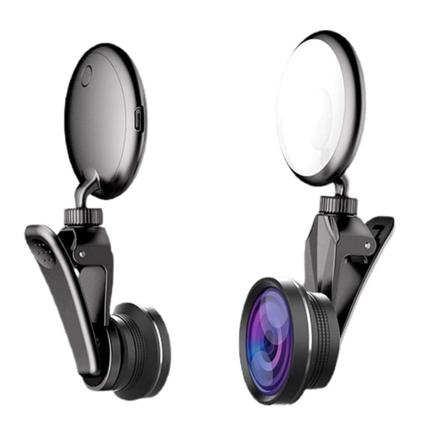 Luz Regulable, Rotación De 360 Grados, Luz De Relleno Led, Lente, Carga Usb, Artefacto Para Selfie Para Maquillaje, Transmisión En Vivo, Mentira Plana Advancent HA045038-01