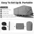 thumbnail image 3 of Leader Accessories XtraBrella Travel Trailer RV Cover Windproof Extra Thick Upgraded 5 Layers Camper Cover with Adhesive Repair Patches, 22'-24', 3 of 6