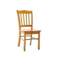 thumbnail image 3 of Pemberly Row 18" Ladderback Wood Dining Chair in Natural Oak (Set of 2), 3 of 7