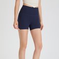 thumbnail image 2 of SWSMCLT Women's Soft Active Biker Shorts Running Yoga Pants High Waisted Yoga Shorts Tight Workout Short Navy 12, 2 of 4