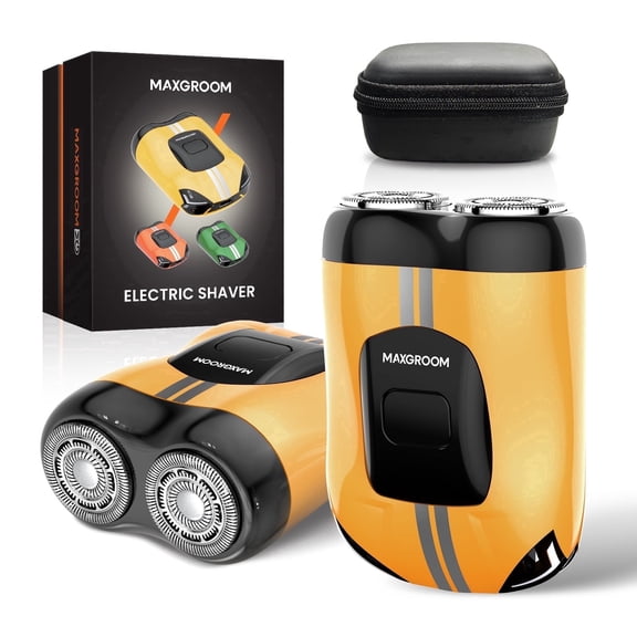MAXGROOM Mini Electric Shaver for Men, Triple Floating Foil Blades, Magnetic Shaving Head, 8000 RPM Cordless Rechargeable Razor, IPX7 Waterproof, Travel Lock, Wet & Dry Use, Portable Pocket Shaver