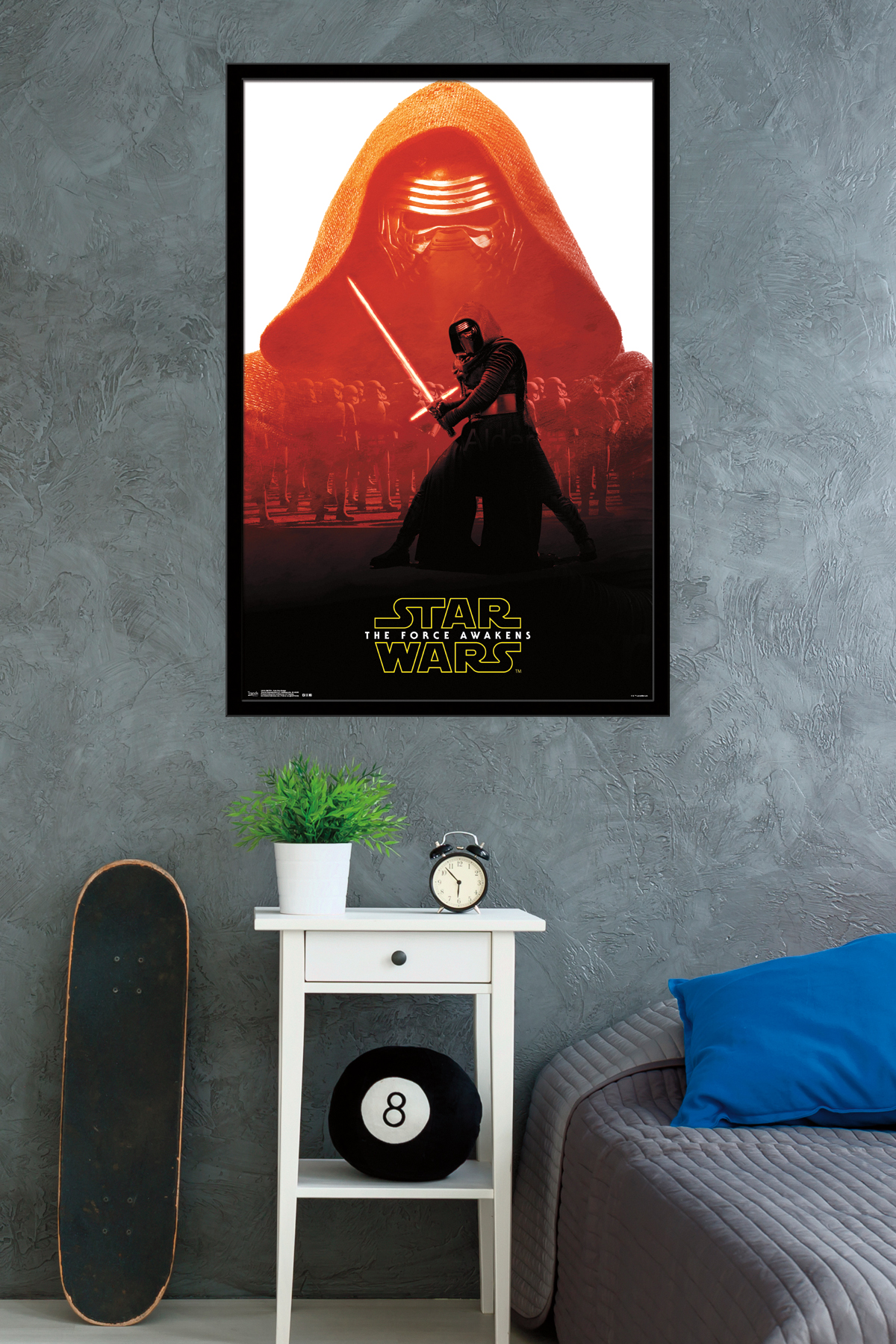 Star Wars: The Force Awakens - Kylo Ren Badge Wall Poster, 22.375" x 34", Framed - image 2 of 2